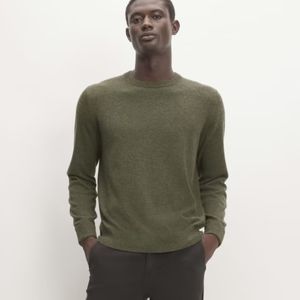 Everlane Cashmere Crew Neck Long Sleeve Gray Green Sweater Mens XL